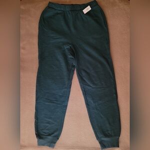 Gap Women Forest Green Pajamas Joggers NWT Size Small (Wide Fit)